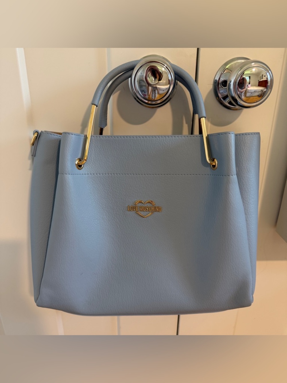 Love Moschino light blue bag